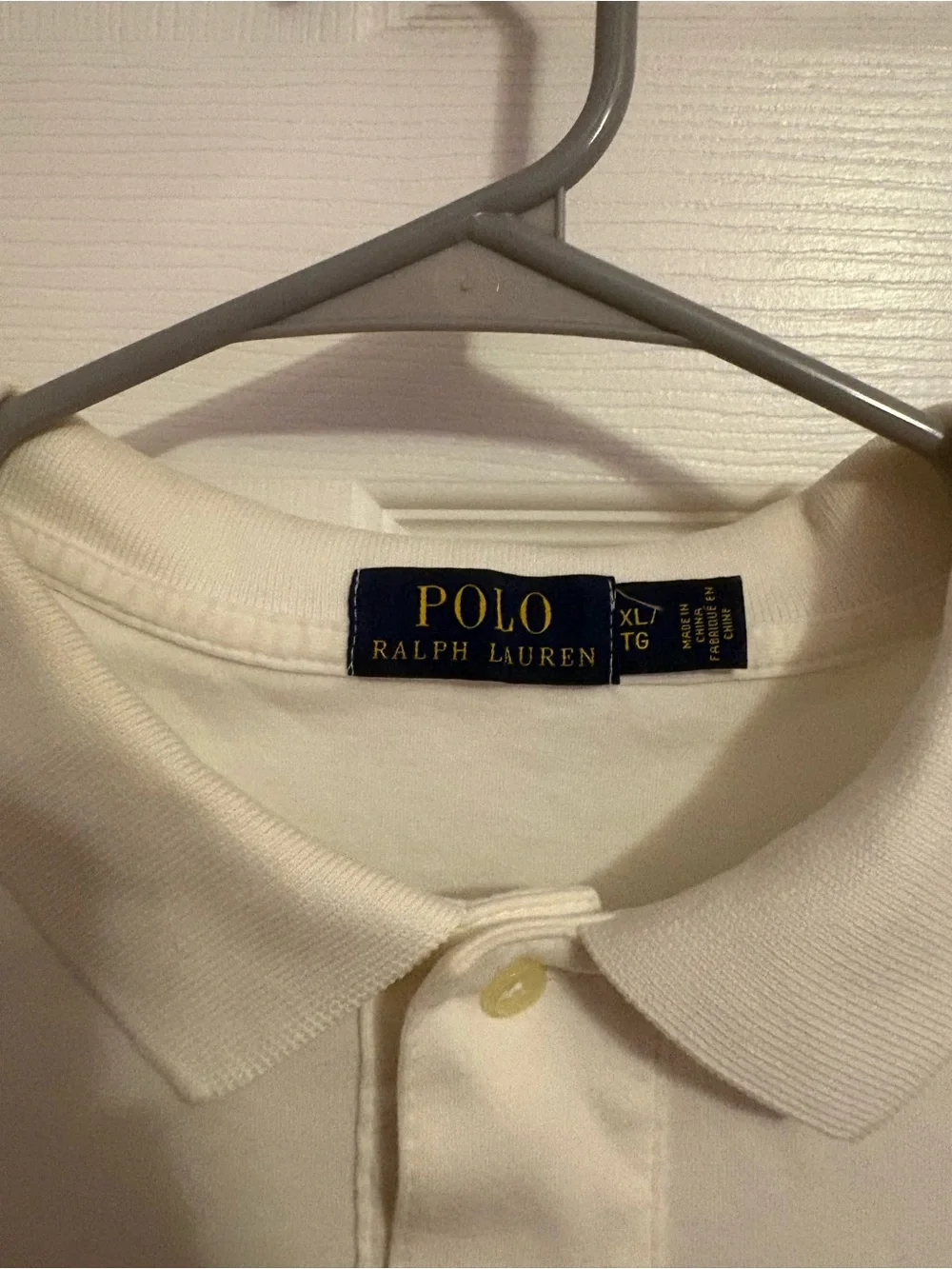 Ralph Lauren Men’s Cream Polo Shirt with Navy Pony